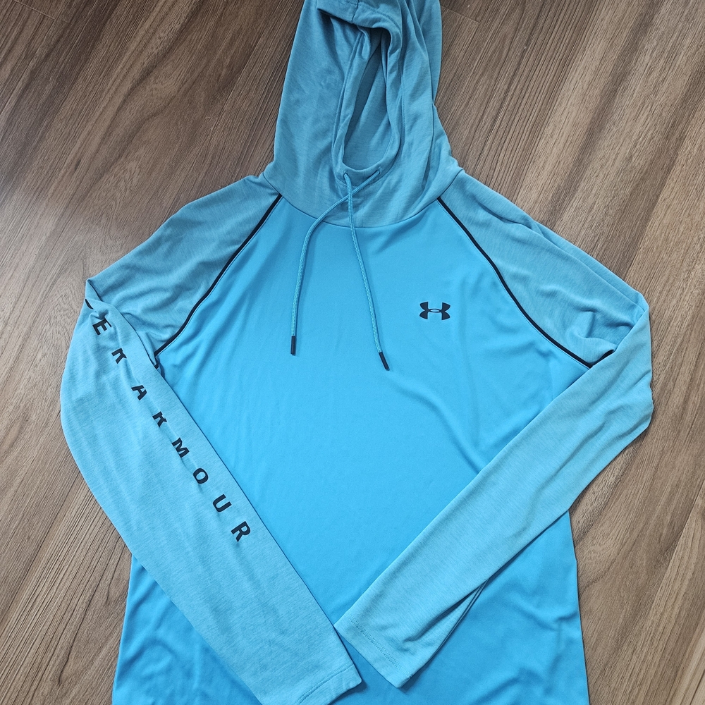Women's Under Armour Long Sleeve Blue Hoodie Size Lg